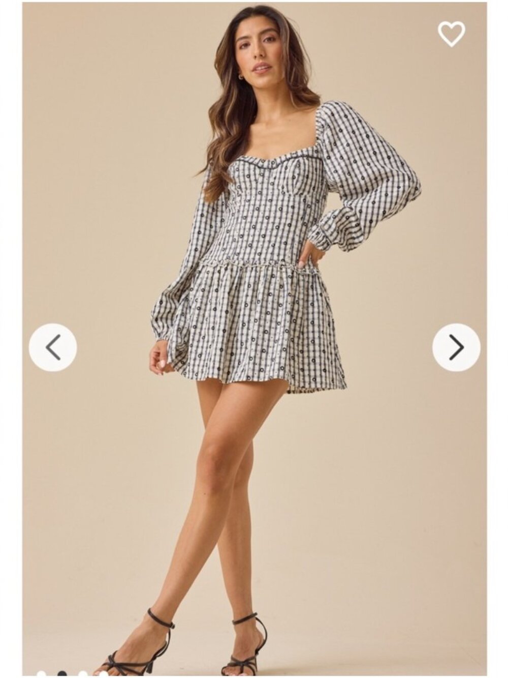 NWT Altar'd State Navy Plaid Mini Dress - Picture 2 of 4